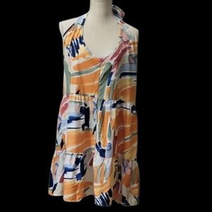 SHEIN Multicolor Abstract Halter Dress